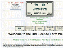 Tablet Screenshot of oldlicensefarm.com